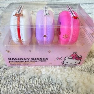Creme  x Limited Edition- Hello Kitty Holiday Macaron Lip Balm Trio- sealed